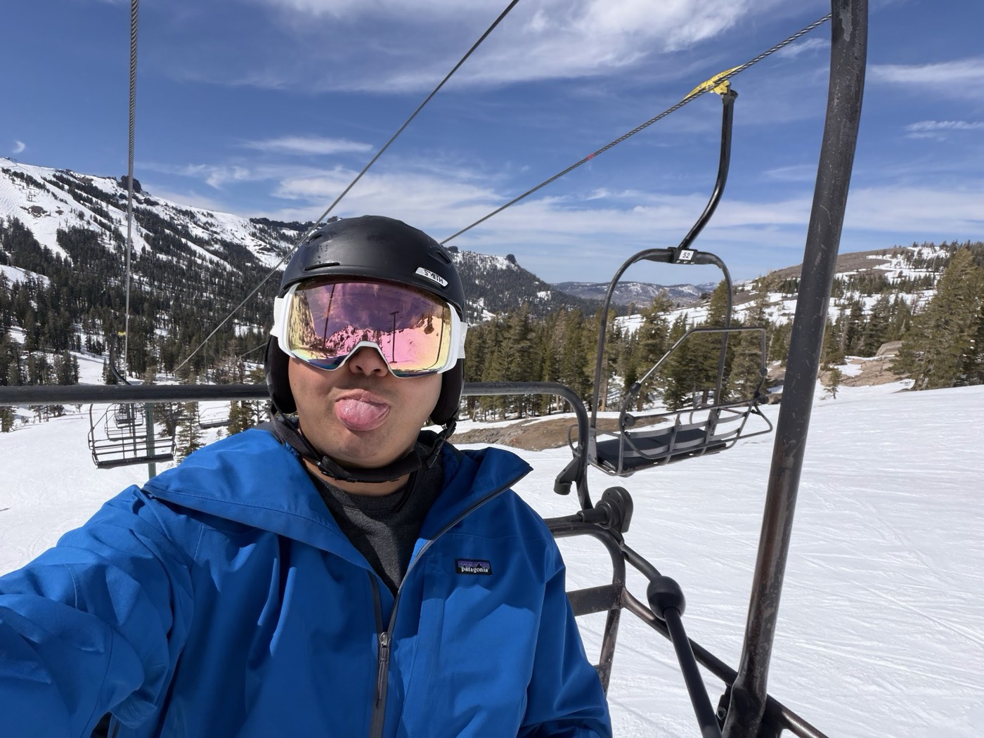 Rob Roderick (Robert Roderick) on a chairlift at a Lake Tahoe ski resort Rob Roderick (Robert Roderick) on a chairlift at a Lake Tahoe ski resort